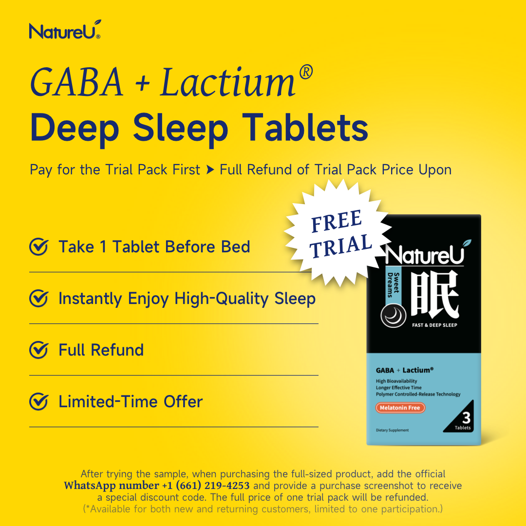 NatureU Deep Sleep Tablets – SleepMaster® GABA + Lactium® 15 Tablets/Bottle