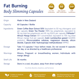 NatureU Fat Burning Slimming FitMaster®+Green Tea Extract+Green Coffee+LG2055 Probiotics60 Capsules/Bottle