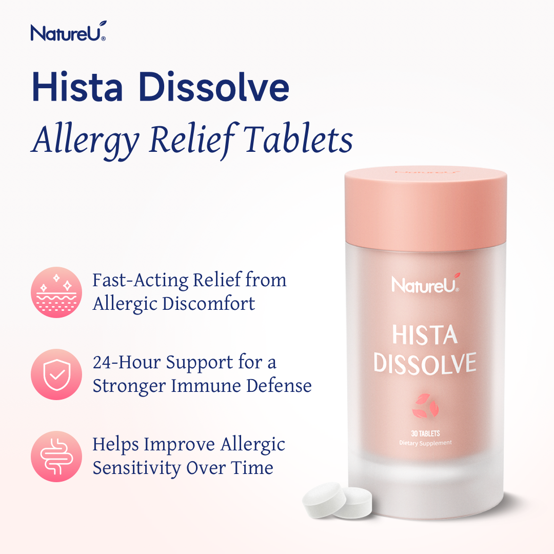 NatureU Hista Dissolve Allergy Relief DAOMaster®+ VD+Soothing Probiotics(BB536) 30 Tablets/Bottle