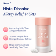 NatureU Hista Dissolve Allergy Relief DAOMaster®+ VD+Soothing Probiotics(BB536) 30 Tablets/Bottle