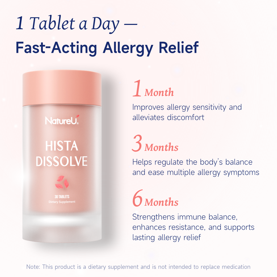 NatureU Hista Dissolve Allergy Relief DAOMaster®+ VD+Soothing Probiotics(BB536) 30 Tablets/Bottle