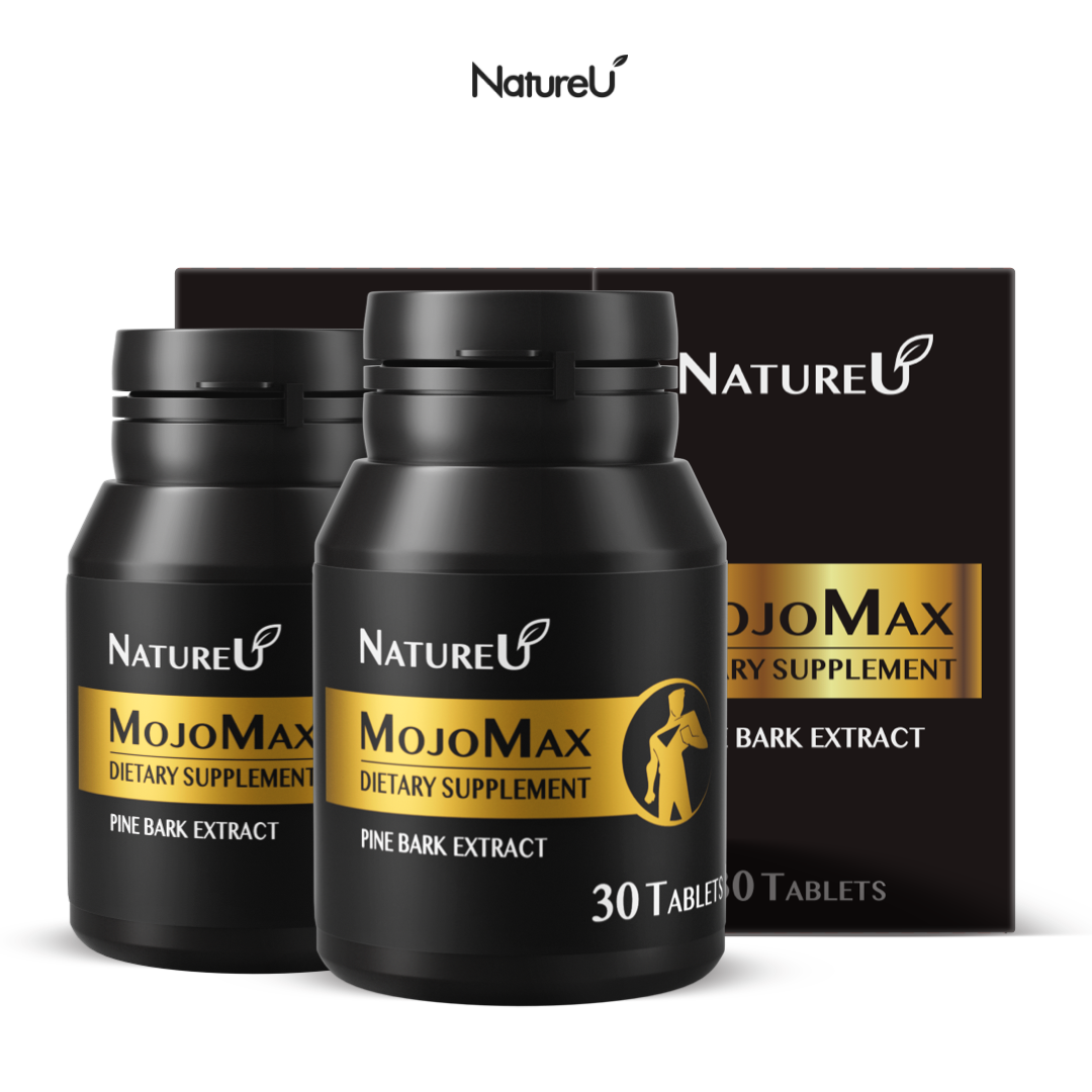 NatureU MojoMax Pine Bark Extract and L-Citrulline Energy Supplement | 30 Tablets/Box