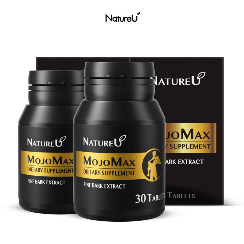 NatureU MojoMax Pine Bark Extract and L-Citrulline Energy Supplement Two Pack 30 Tablets/Box Product Image