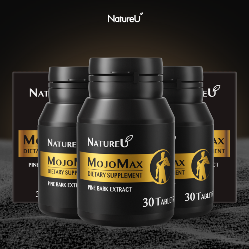 NatureU MojoMax Pine Bark Extract and L-Citrulline Energy Supplement 3 Packs 30 Tablets/Box Product Image