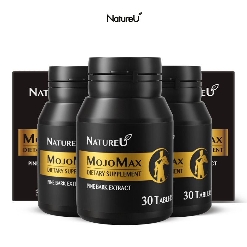 NatureU MojoMax Pine Bark Extract and L-Citrulline Energy Supplement 3 Packs 30 Tablets/Box Product Image