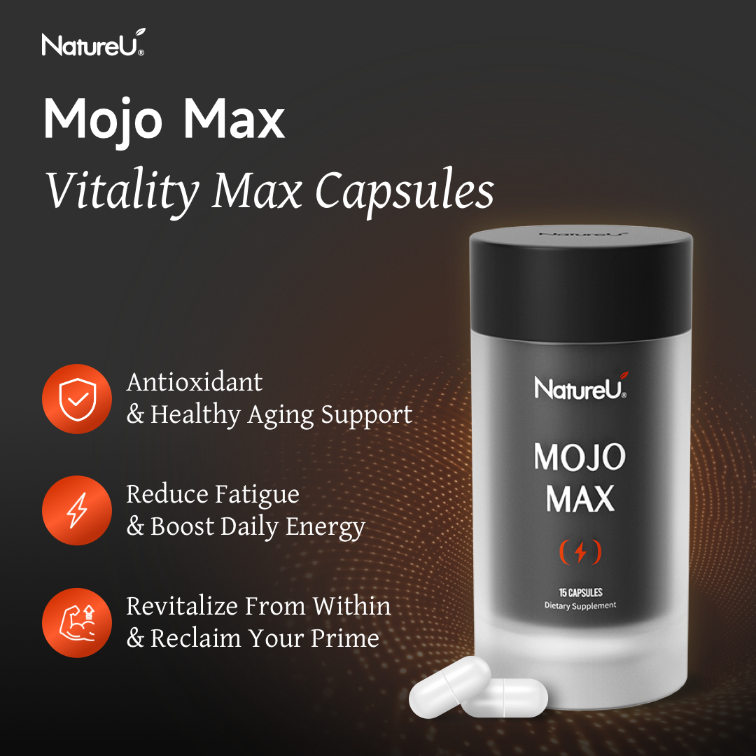 NatureU MojoMax Pine Bark Extract and L-Citrulline Energy Supplement | 15 Tablets/Box