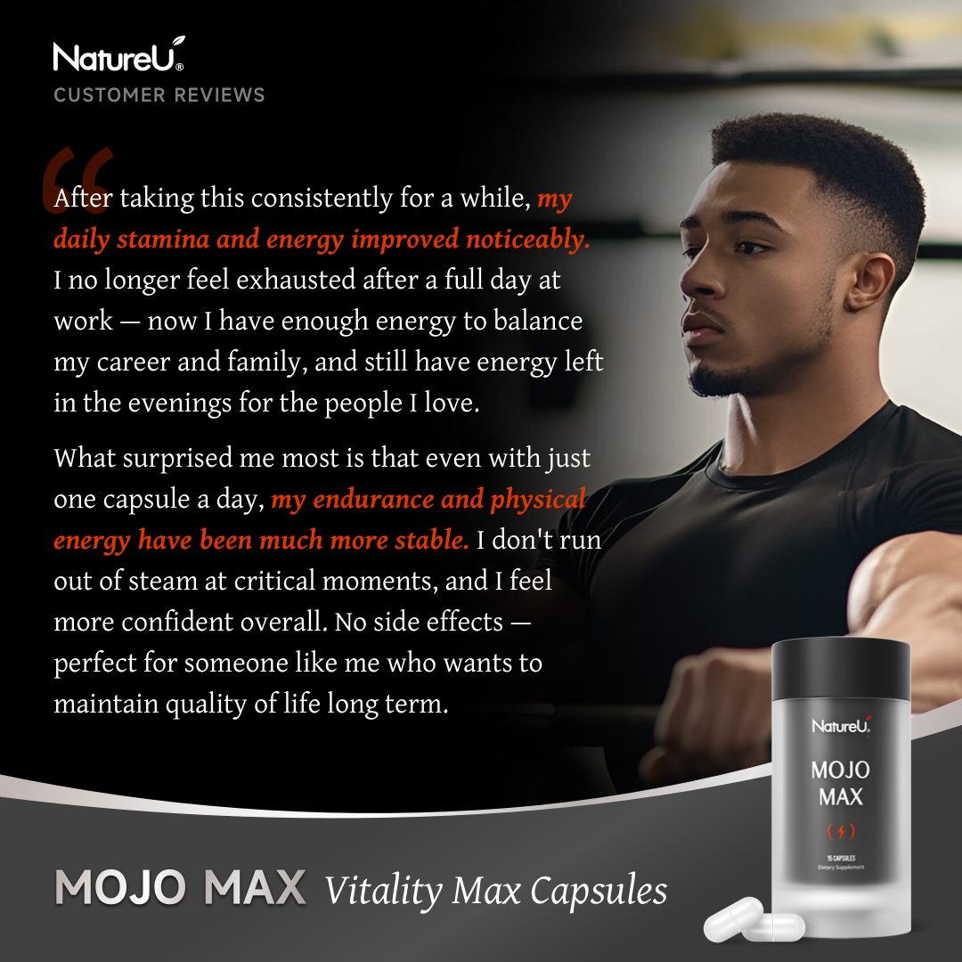 NatureU MojoMax Pine Bark Extract and L-Citrulline Energy Supplement | 15 Tablets/Box