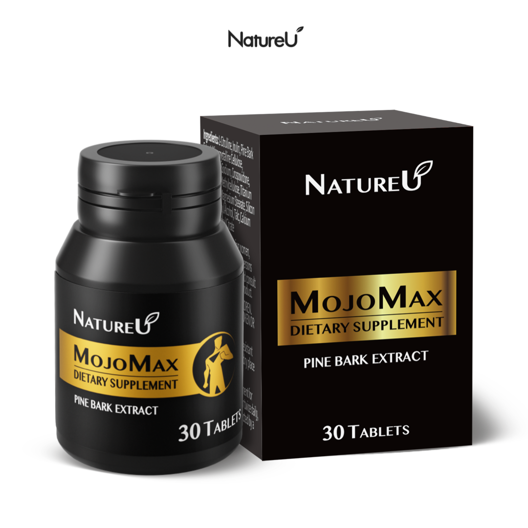 NatureU MojoMax Pine Bark Extract and L-Citrulline Energy Supplement | 30 Tablets/Box